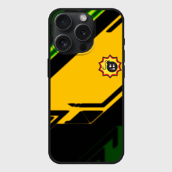 Чехол силиконовый для Apple iPhone 15 Pro матовый Serious Sam geometry