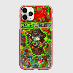 Чехол для iPhone 11 Pro Max матовый Plants vs Zombies пират