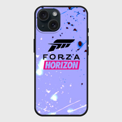 Чехол силиконовый для Apple iPhone 15 матовый Forza Horizon краски текстура