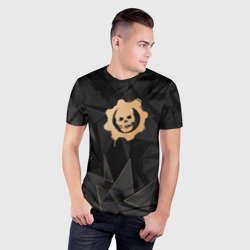 Мужская футболка 3D Slim Gears of War golden poly - фото 2