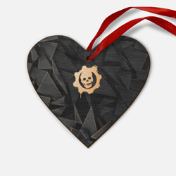 Деревянная игрушка Сердце Gears of War golden poly