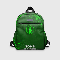 Детский рюкзак 3D Tomb Raider - green gradient по-центру