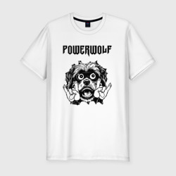 Мужская футболка хлопок Slim Powerwolf - rock dog