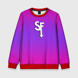 Детский свитшот 3D Sally Face neon gradient