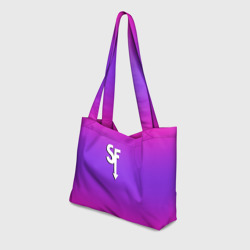 Пляжная сумка 3D Sally Face neon gradient - фото 2