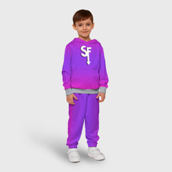 Детский костюм с толстовкой 3D Sally Face neon gradient - фото 2