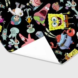 Бумага для упаковки 3D Губка Боб квадратные штаны и его друзья - фото 2