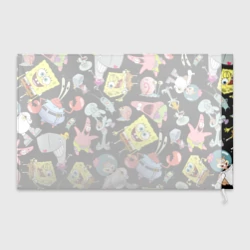 Флаг 3D Губка Боб квадратные штаны и его друзья - фото 2