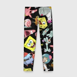Детские леггинсы 3D Губка Боб квадратные штаны и его друзья
