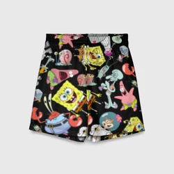 Детские спортивные шорты 3D Губка Боб квадратные штаны и его друзья