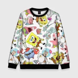 Детский свитшот 3D Спанч боб и его друзья