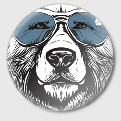 Значок Папа медведь в очках