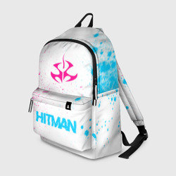 Рюкзак 3D Hitman neon gradient style по-центру