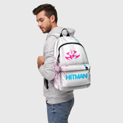 Рюкзак 3D Hitman neon gradient style по-центру - фото 2