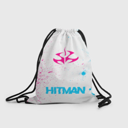 Рюкзак-мешок 3D Hitman neon gradient style по-центру