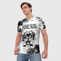 Мужская футболка 3D Maneskin - рок пес - фото 2