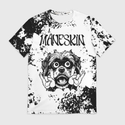 Мужская футболка 3D Maneskin - рок пес