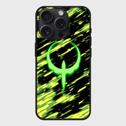 Чехол силиконовый для Apple iPhone 15 Pro матовый Quake кислотная абстракция