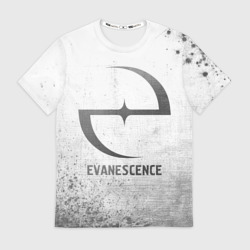 Мужская футболка 3D Evanescence - white gradient