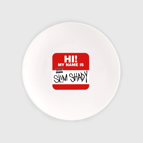 Тарелка Eminem - slim shady sticker