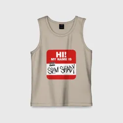 Детская майка хлопок Eminem - slim shady sticker