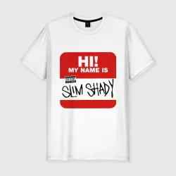 Мужская футболка хлопок Slim Eminem - slim shady sticker