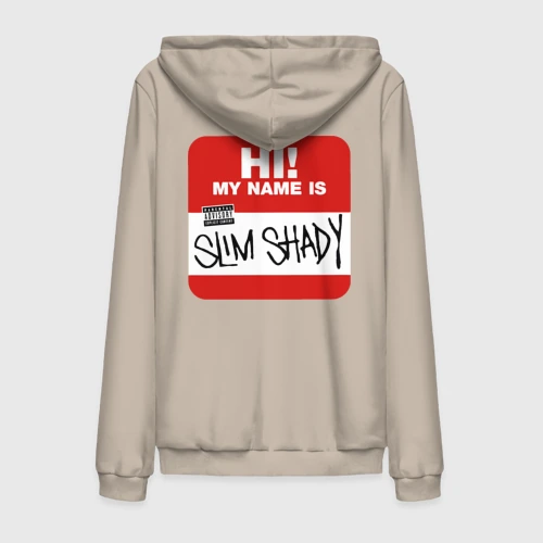 Мужская толстовка на молнии хлопок Eminem - slim shady sticker