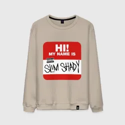 Мужской свитшот хлопок Eminem - slim shady sticker