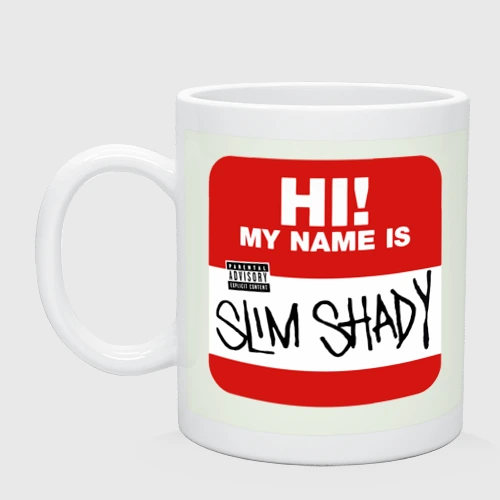 Кружка керамическая Eminem - slim shady sticker