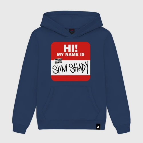 Мужская толстовка хлопок Eminem - slim shady sticker