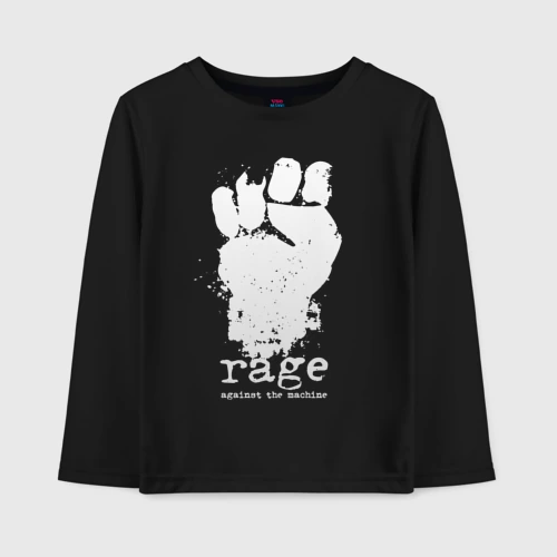 Детский лонгслив хлопок RATM - white fist