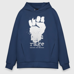 Мужское худи Oversize хлопок RATM - white fist