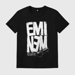 Мужская футболка хлопок Eminem - microphone