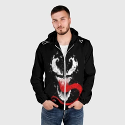 Мужская ветровка 3D Лицо Венома - фото 2