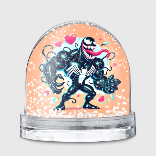 Игрушка Снежный шар Venom in cartoon style