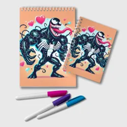 Блокнот Venom in cartoon style