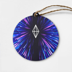 Деревянная игрушка круг The Sims neon energy