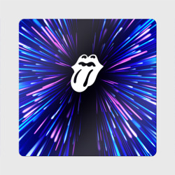 Магнит виниловый Квадрат Rolling Stones neon energy