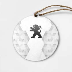 Деревянная игрушка круг Peugeot white poly