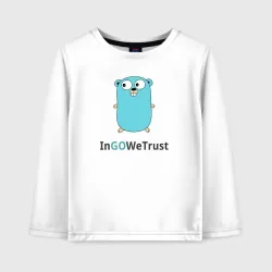 Детский лонгслив хлопок In go we trust