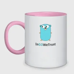 Кружка двухцветная In go we trust