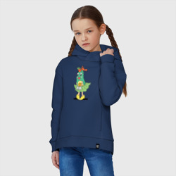 Детское худи Oversize хлопок Авокадо в платье - фото 2