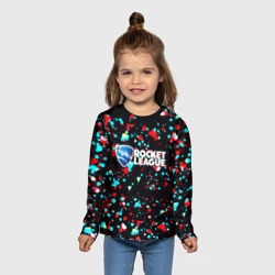 Детский лонгслив 3D Rocket League краски - фото 2