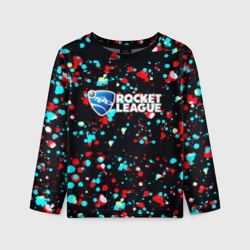 Детский лонгслив 3D Rocket League краски