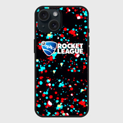 Чехол силиконовый для Apple iPhone 15 матовый Rocket League краски