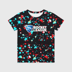 Детская футболка 3D Rocket League краски