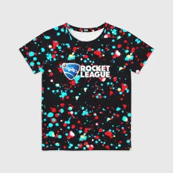 Детская футболка 3D Rocket League краски