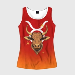 Женская майка 3D Телец - Знак зодиака