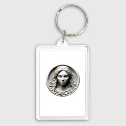 Брелок прямоугольный 35*50 Дева античный портрет знак западного зодиака