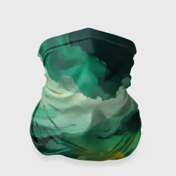 Бандана-труба 3D Изумрудные волны